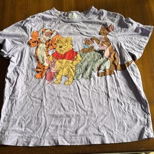 Disney Winnie the Pooh Adult Shirt Purple